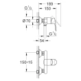 Смеситель для душа Grohe BauEdge 23333000 - миниатюра фото 2