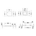 Эргономичное сиденье для унитаза Duravit Me by Starck с микролифтом (20190000) - миниатюра фото 2