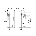 Напольный смеситель для ванны Gessi Rettangolo с ручным душем (хром) (53129#031) - миниатюра фото 2