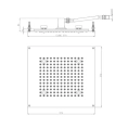 Верхний душ BOSSINI DREAM-CUBE с LED-подсветкой RGB, 470x370 мм, хром (H37451.030) - миниатюра фото 2