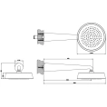 Верхний душ GESSI CONO 240 мм с настенным держателем 400 мм в цвете хром (45151#031) - миниатюра фото 2
