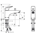 Смеситель для ванны Hansgrohe Logis Monotrou, хром (71311000) - миниатюра фото 2