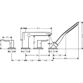 Смеситель Hansgrohe Metris (31442000) для установки на борт ванны - миниатюра фото 2