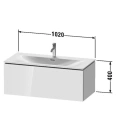 Подвесная тумба Duravit L-Cube White High Gloss: элегантная функциональность для вашей ванной (LC613802222) - миниатюра фото 2