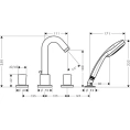 Смеситель Hansgrohe Logis 71314000 для установки на борт ванны - миниатюра фото 2