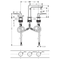 Смеситель для раковины Hansgrohe Metropol 110, на 3 отверстия, с донным клапаном Push-open, хром (74514000) - миниатюра фото 2