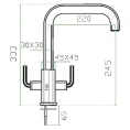Кухонный смеситель Zorg Inox Levos-D с вращающимся изливом - миниатюра фото 2