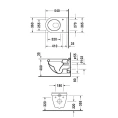 Комплект Duravit Starck 3: подвесной унитаз 360х540 мм с сиденьем-микролифтом, белый (220009+006389)) - миниатюра фото 2