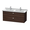 Тумба под раковину Duravit Brioso 1220 мм с двумя ящиками, цвет темный каштан (033213) (BR414401053) - миниатюра фото 1