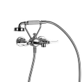 Смеситель для ванны GESSI VENTI20: двухвентильный настенный с ручным душем (хром) (65113#031) - миниатюра фото 1