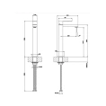 Смеситель для раковины Gessi Rettangolo с высоким изливом 128 мм, черный (11922#299) - миниатюра фото 2