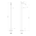 Напольный однорычажный смеситель GESSI 316 FLESSA для раковины в цвете Black XL (54097#299) - миниатюра фото 2