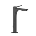 Смеситель GESSI Rilievo для раковины, однорычажный, 297 мм (цвет Nero XL) (59003#299) - миниатюра фото 1