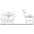 Консольный умывальник Duravit Happy D.2 Plus с ящиком, белый глянец (HP4842O2222) - миниатюра фото 2
