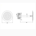 Верхний душ Gessi Goccia 216 мм с потолочным кронштейном, хром (33762#031) - миниатюра фото 2