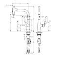 Кухонный смеситель Hansgrohe Metris Select M71 с вытяжным душем, хром (73822000) - миниатюра фото 2