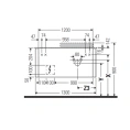 Подвесная тумба Duravit Happy D.2 Plus 354x1300x550 мм с ящиком, цвет серый камень матовый (HP4932M9292) - миниатюра фото 2