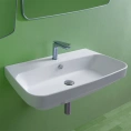 Подвесная раковина Simas Baden Baden 80x45 см белая с отверстием под смеситель - миниатюра фото 1
