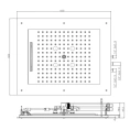 Верхний душ Bossini Frame Multifunctions с хромотерапией и 3 режимами душа (HI0930.030) - миниатюра фото 2