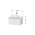 Тумбочка подвесная Duravit D-Neo с 1 ящиком, 459×800×550 мм, белый высокоглянцевый (DE494702222) - миниатюра фото 2