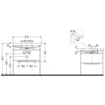 Консоль напольная Duravit Happy D.2 Plus с умывальником 975×490×850 мм, белая глянцевая (HP4838O2222) - миниатюра фото 2