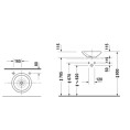 Накладная круглая раковина Duravit Bagnella 48 см без перелива, белая (451480000) - миниатюра фото 2