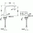 Смеситель для раковины Duravit D.1 с цилиндрической ручкой, хром (D11120009010) - миниатюра фото 2