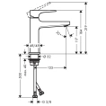 Смеситель для раковины Hansgrohe Metropol 110 со шлифованной бронзой (32507140) - миниатюра фото 2