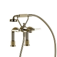 Смеситель для ванны GESSI VENTI20 с ручным душем, двухвентильный, цвет Brass PVD (65115#710) - миниатюра фото 1
