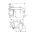 Смеситель для раковины Hansgrohe Vernis Shape встраиваемый, матовый черный, излив 207 мм (71578670) - миниатюра фото 2