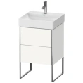 Напольная тумба Duravit XSquare под раковину, 2 ящика, 731x484x460 мм, цвет White High Gloss (XS443902222) - миниатюра фото 1