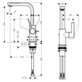 Смеситель для умывальника Hansgrohe Metris S 31159000 с выдвижной лейкой и двумя режимами струи - миниатюра фото 2