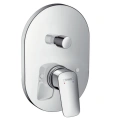 Встраиваемый смеситель для ванны Hansgrohe Logis с вакуумным переключателем (полный комплект), хром (71409000) - миниатюра фото 1