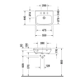 Медицинская раковина Duravit DuraStyle 550x440 мм без перелива и отверстия под смеситель (2324550070) - миниатюра фото 2