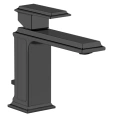 Смеситель для раковины Gessi Eleganza на 1 отверстие с донным клапаном, черный металлик (46001#706) - миниатюра фото 1