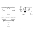 Настенный смеситель для душа GESSI Rilievo на 2 отверстия, цвет nero XL (59031#299) - миниатюра фото 2