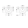 Раковина Duravit Darling New для мебели с переливом, 630x520 мм, белый (499630000) - миниатюра фото 4