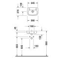 Раковина Duravit D-Code для рук без перелива, с отверстием под смеситель справа, 360x270 мм, белый (7053600082) - миниатюра фото 2