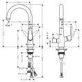 Кухонный смеситель Hansgrohe Talis S M51 однорычажный с поворотным изливом, хром (72811000) - миниатюра фото 2