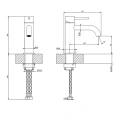 Смеситель GESSI для раковины Brushed Black Metal PVD без донного клапана (54002#707) - миниатюра фото 2