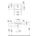 Раковина DURAVIT Happy D2 для мебели 50x36 см белая с отверстием под смеситель (710500000) - миниатюра фото 2