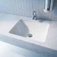Встраиваемая раковина Duravit Starck 3 430x430 мм без отверстия под смеситель, с переливом, белая (305430000) - миниатюра фото 3