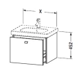 Тумба подвесная Duravit Brioso 820х469х452 мм с выдвижным ящиком, цвет базальт матовый (BR404604343) - миниатюра фото 2