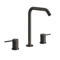 Смеситель для раковины GESSI 316 на 3 отверстия без донного клапана в цвете Brushed Black Metal PVD (54311#707) - миниатюра фото 1