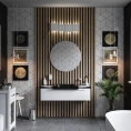 Раковина KERASAN Inka Project INKA 60x40x35 Nero Lucido с отверстием под смеситель (341104*1) - миниатюра фото 2