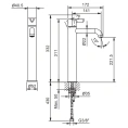 Смеситель для раковины Fantini Icona Classic с длинным изливом, однорычажный, хром (53 02 R406WF) - миниатюра фото 2