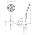 Душевой гарнитур GESSI Rilievo в хроме (59123#031) - миниатюра фото 2