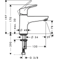 Элегантный и практичный смеситель Hansgrohe Focus 31931000 Monotrou на борт ванны - миниатюра фото 2