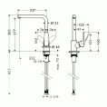Смеситель для кухни Hansgrohe Focus с поворотным изливом 222 мм (металлик) (31817800) - миниатюра фото 2