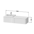 Подвесная тумба Duravit Happy D.2 Plus: 2 ящика, белый глянец, 1600 мм (HP4944R2222) - миниатюра фото 2